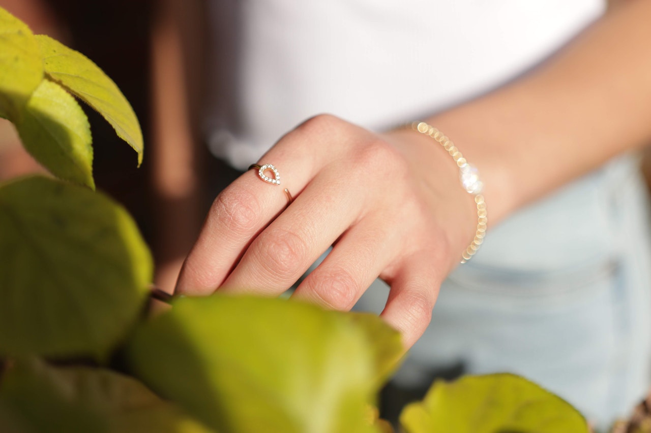 Hand with a jewelry ring